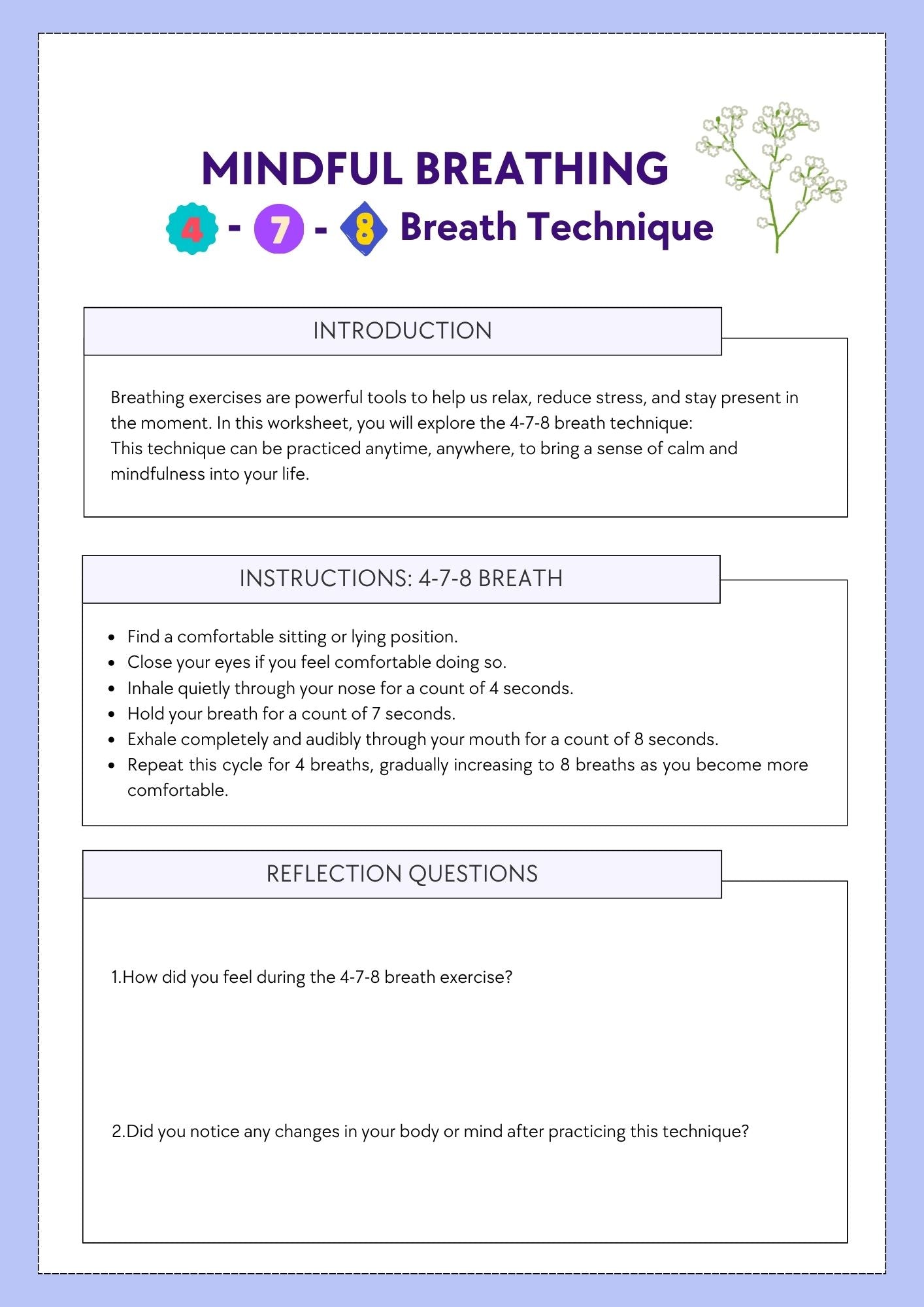4-7-8 Breathing technique