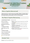 Cognitive Restructuring Worksheet