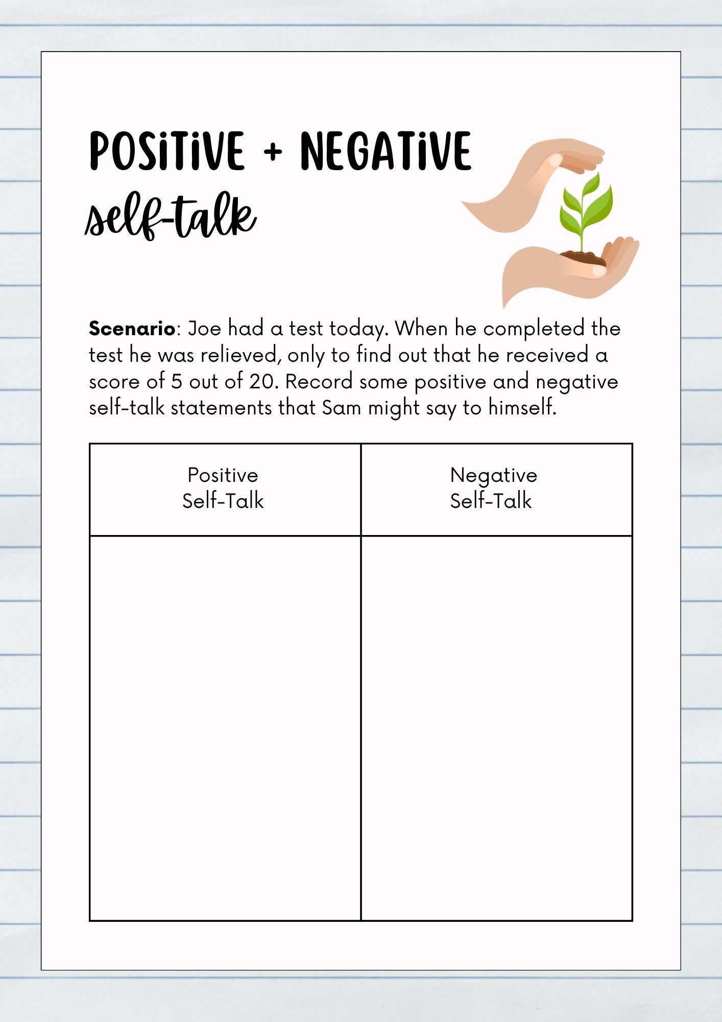 Positive and negative self talk