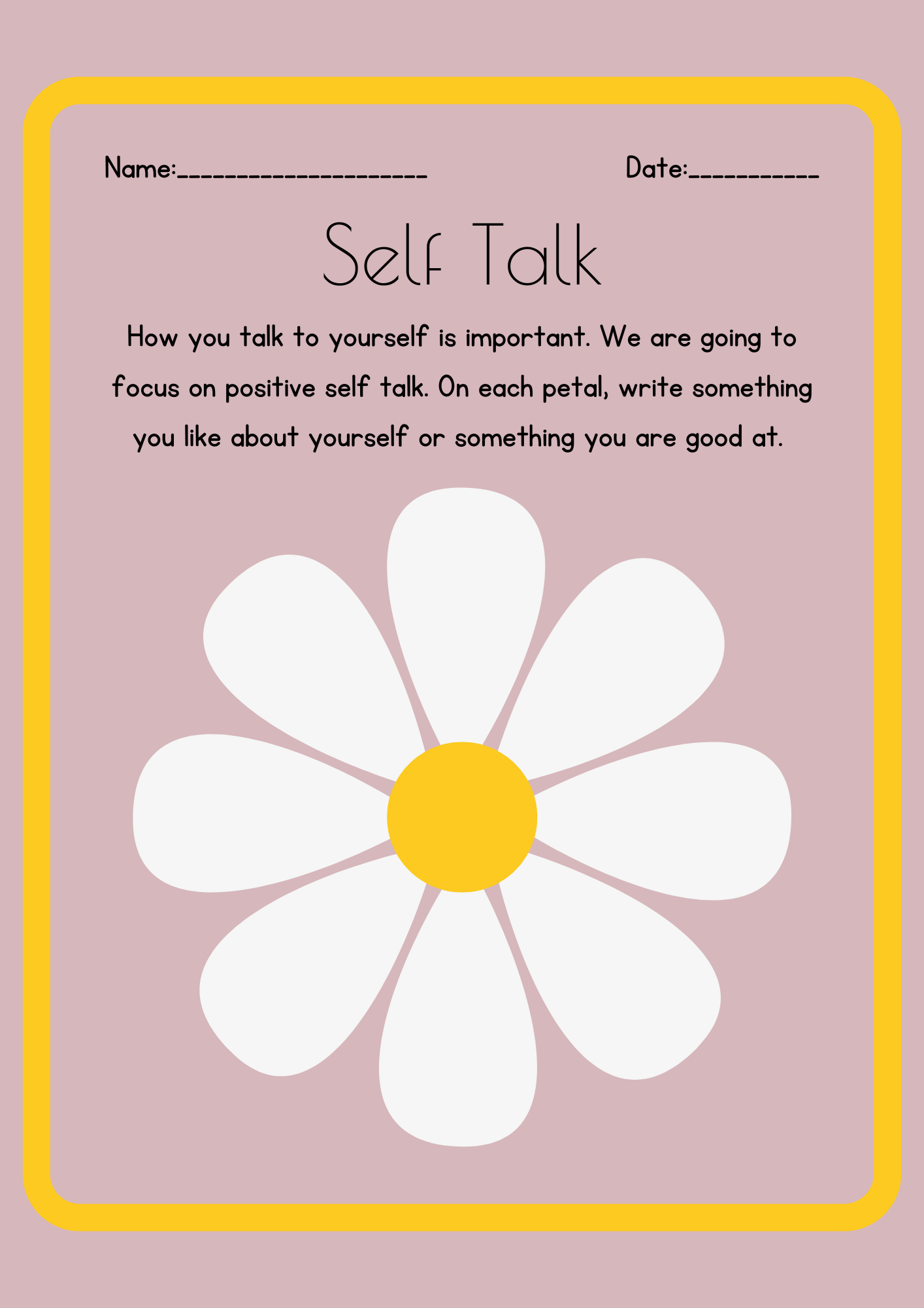 Self talk petal